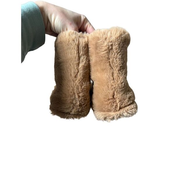Aerie AEO Bootie Faux Fur Slipper Size M Tan Ankle - Picture 3 of 7